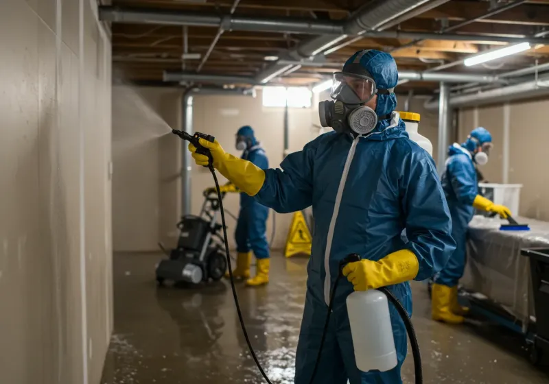 Basement Sanitization and Antimicrobial Treatment process in Jefferson County, WV